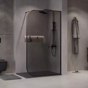 Душевая перегородка Walk In Niagara Nova 100x200 NG-689-10TBLACK стекло тонированное, профиль черный матовый