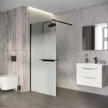 Душевая перегородка Walk In Niagara Nova 120х200 NG-582-12BLACK стекло белый градиент, профиль черный матовый