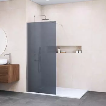 Душевая перегородка Walk-In RGW 100x195 WA-002 стекло тонированное, профиль хром