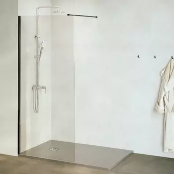 Душевая перегородка Walk-In RGW 130x195 WA-010B стекло прозрачное, профиль черный