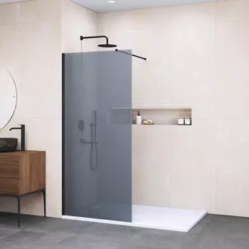 Душевая перегородка Walk-In RGW 140x195 WA-010B стекло тонированное, профиль черный