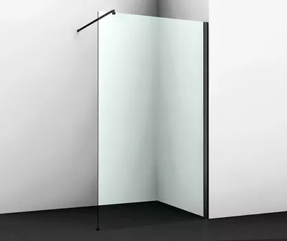 Душевая перегородка Wasserkraft Abens Walk In 90х200 20W39 стекло прозрачное, профиль черный