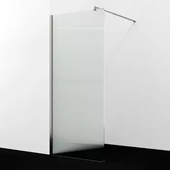 Душевая перегородка Wasserkraft Rur 120х200 30W40BN-FL стекло рифленое, профиль никель