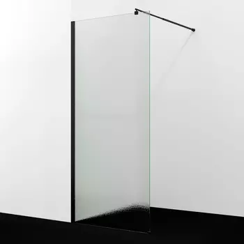 Душевая перегородка Wasserkraft Rur 90х200 30W39MB-TXG стекло текстурное, профиль черное