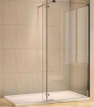 Душевая перегородка WeltWasser WW400 60x185 10000008001, стекло прозрачное, профиль хром