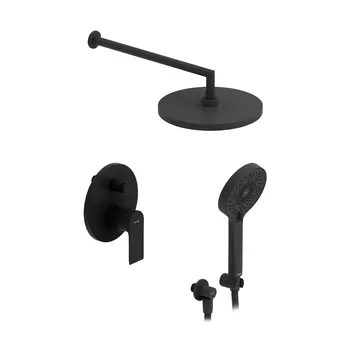 Душевая система Damixa Apollo 947520300 черная, со смесителем