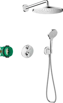 Душевая система Hansgrohe Croma 27954000 с термостатом, без излива, хром