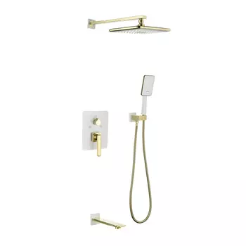 Встраиваемая душевая система Lemark Mista LM6422WG встраиваемая белый, золото