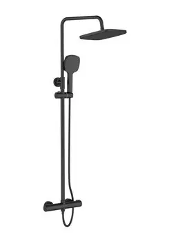 Душевая система с термостатом Orange Thermo T02S4-912b черная матовая
