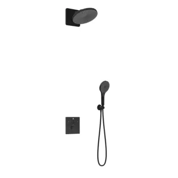 Душевая система Vincea Inspire VSFW-3I21MT5MB матовый черный, со смесителем и термостатом