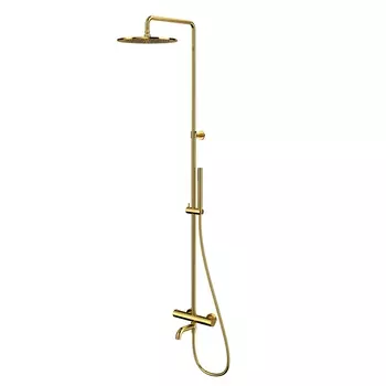 Душевая система Whitecross Y Y1234GL с термостатом и изливом, золото