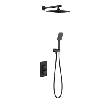 Душевая система встроенная с термостатом Timo Petruma SX-5059/03SM черный матовый