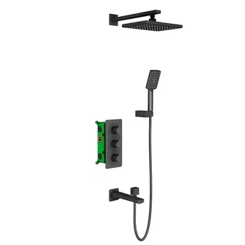 Душевая система встроенная с термостатом Timo Petruma SX-5149/03SM черный