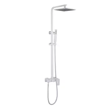 Душевая стойка Abber Daheim AF8220WL без излива, белая матовая