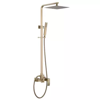 Душевая стойка Abber Wasserfall AF8616G золото матовое , со смесителем