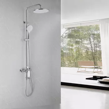 Душевая стойка Abber Weiss Insel AF8016N с изливом, хром