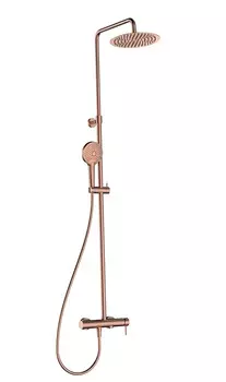 Душевая стойка AQUAme AQM8011BC медь шлифованная, без излива