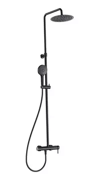 Душевая стойка AQUAme AQM8011MB черная матовая, без излива