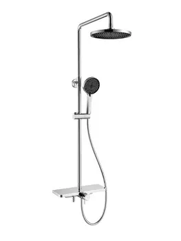 Душевая стойка AQUAme AQM 8002CR с изливом, хром