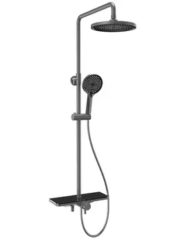 Душевая стойка AQUAme AQM 8002G с изливом, серый