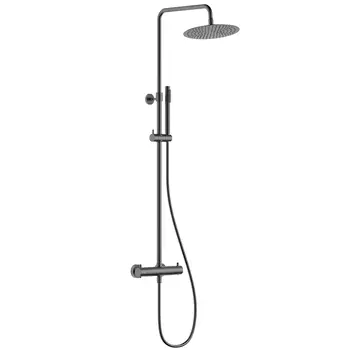 Душевая стойка AQUAme Siena AQM8006GM металл, со смесителем и термостатом, без излива