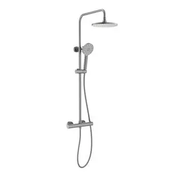 Душевая стойка Aquatek Европа AQ2343BGM черная, хром, без излива