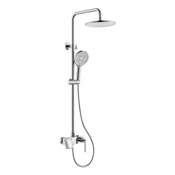 Душевая стойка Black&White 9103С хром, со смесителем, с изливом