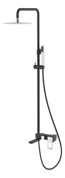 Душевая стойка Boheme Q 148-BCR черная, хром, с изливом