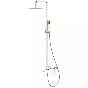 Душевая стойка Boheme Q 148-CRG хром, золото, с изливом