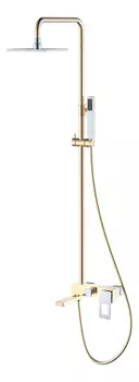 Душевая стойка Boheme Q 148-GCR золото, хром, с изливом