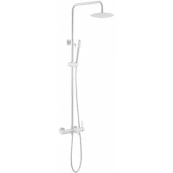 Душевая стойка Boheme Uno 468-MW белая матовая, с изливом