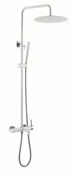 Душевая стойка Boheme Uno 468-WCR белая, хром, с изливом