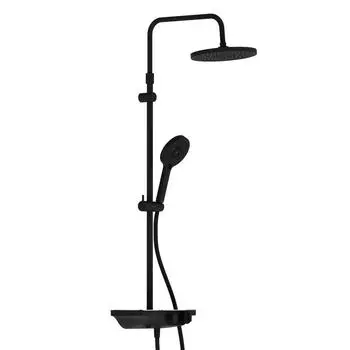 Душевая стойка Damixa Apollo 947760300 с термостатом и изливом, черная