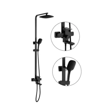 Душевая стойка Fashun A52402-7 черный, с изливом