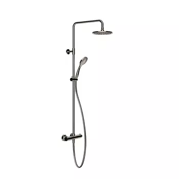 Душевая стойка Gessi Emporio Shower 35181#149 с термостатом, без излива, цвет: Finox Brushed Nickel
