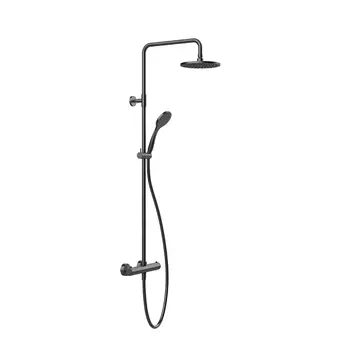Душевая стойка Gessi Emporio Shower 35181#299 с термостатом, без излива, цвет: Black XL
