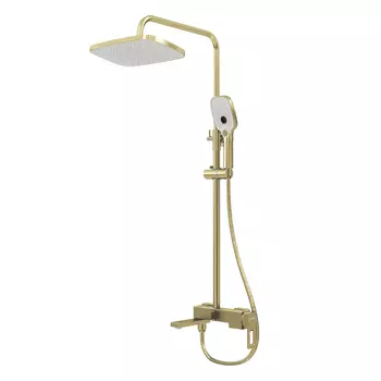 Душевая стойка Grossman Pragma 500.K35.03.320 с изливом, золото сатиновый