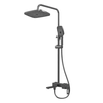 Душевая стойка Grossman Pragma 500.K35.03.420 с изливом, графит сатиновый