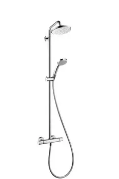 Душевая стойка Hansgrohe Croma 220 Showerpipe 27185000 с термостатом, без излива, хром