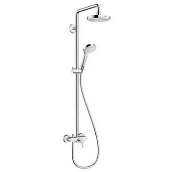 Душевая стойка Hansgrohe Croma Select S 2jet 27255400 без излива, белая, хром