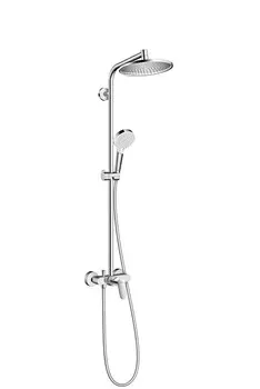 Душевая стойка Hansgrohe Crometta S 240 1jet Showerpipe Ecosmart 27269000 без излива, хром