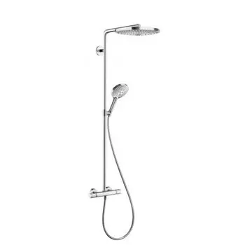 Душевая стойка Hansgrohe Raindance Select 300 2jet Showerpipe 27133000 с термостатом, без излива, хром