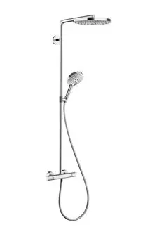 Душевая стойка Hansgrohe Raindance Select S 240 2 jet Showerpipe 27129000 с термостатом, без излива, хром