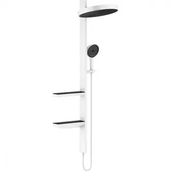 Душевая стойка Hansgrohe Rainfinity Showerpipe 360 1jet 26842700 без излива, белая с черным