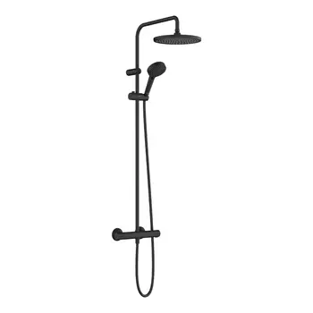 Душевая стойка Hansgrohe Vernis Blend 26428670 без излива, с термостатом, черная матовая