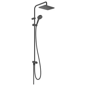Душевая стойка Hansgrohe Vernis Shape 26289670 черная матовая, без смесителя