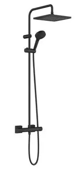 Душевая стойка Hansgrohe Vernis Shape Showerpipe 240 26427670 без излива, черная с термостатом
