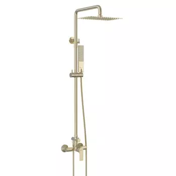 Душевая стойка Lemark Ursus LM7260BG золото, со смесителем