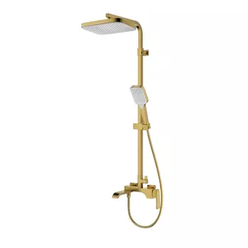 Душевая стойка Raglo R02 R02.24.03 сатин золотой, с изливом