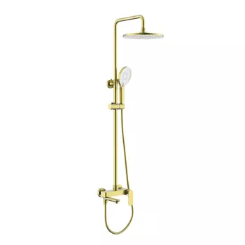 Душевая стойка Raglo R03 R03.24.03 сатин золотой, с изливом